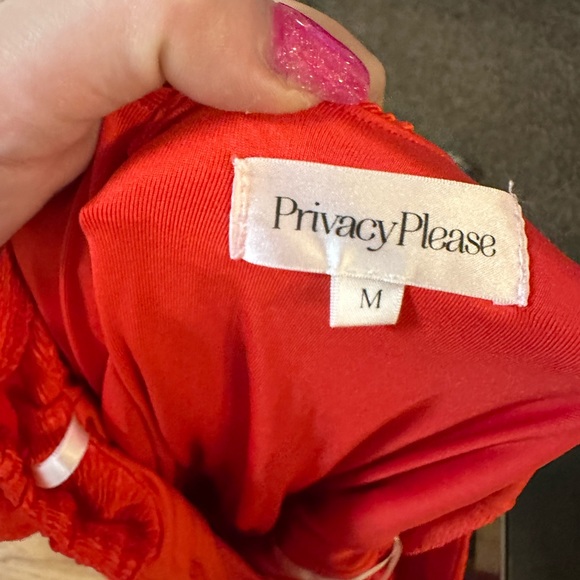 Privacy Please Red Dress cold shoulder - Picture 2 of 8